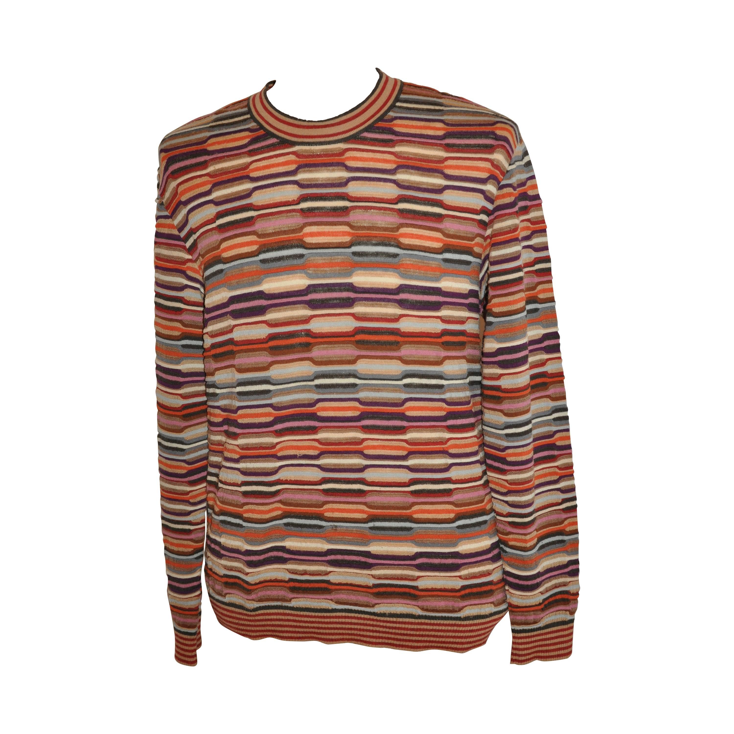 Missoni Multi-Color Men's Pullover Sweater