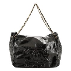 Chanel  Rock and Chain Flap Bag Patent Vinyl Large