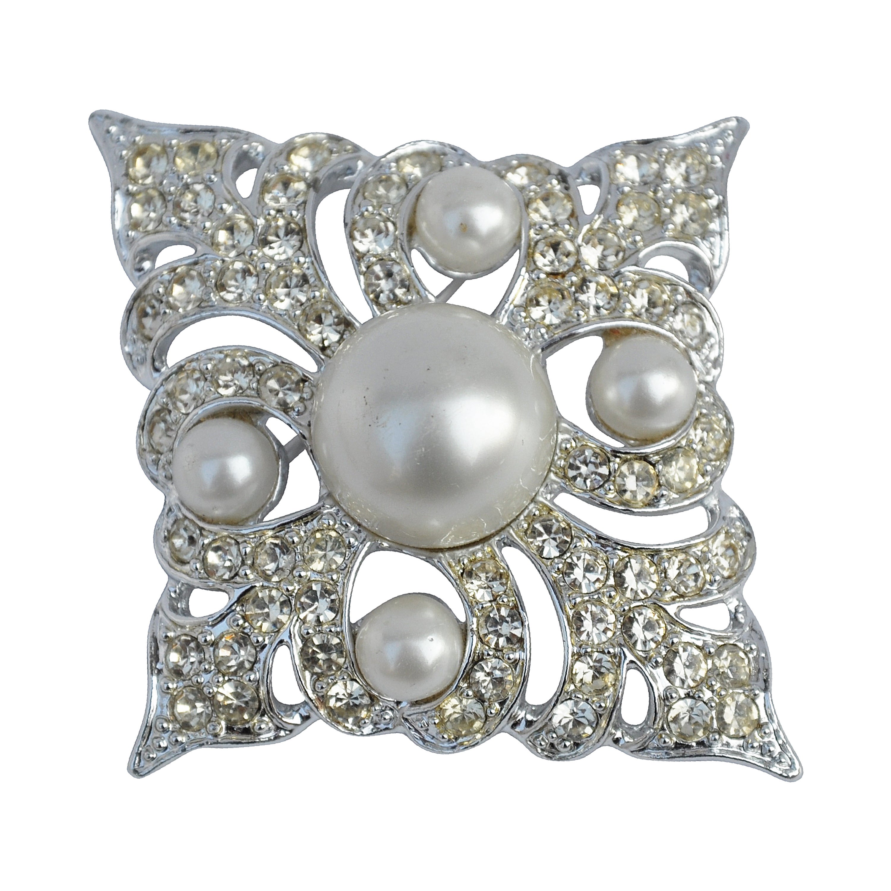 Mid-Century Women\u2019s Jewelry 1960s Sarah Coventry Brooch Vintage Faux Pearl Brooch Silver Flower Pin Sarah Coventry Lapel Pin