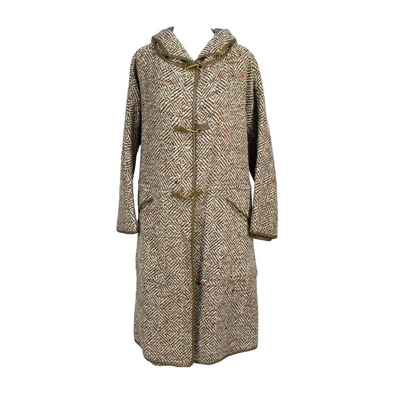 1960s Vintage Bonnie Cashin Suit Sills And Co Hooded Tweed Coat and ...