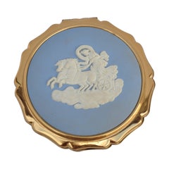 Retro Strotton "Lady in Carriage" Compact Case