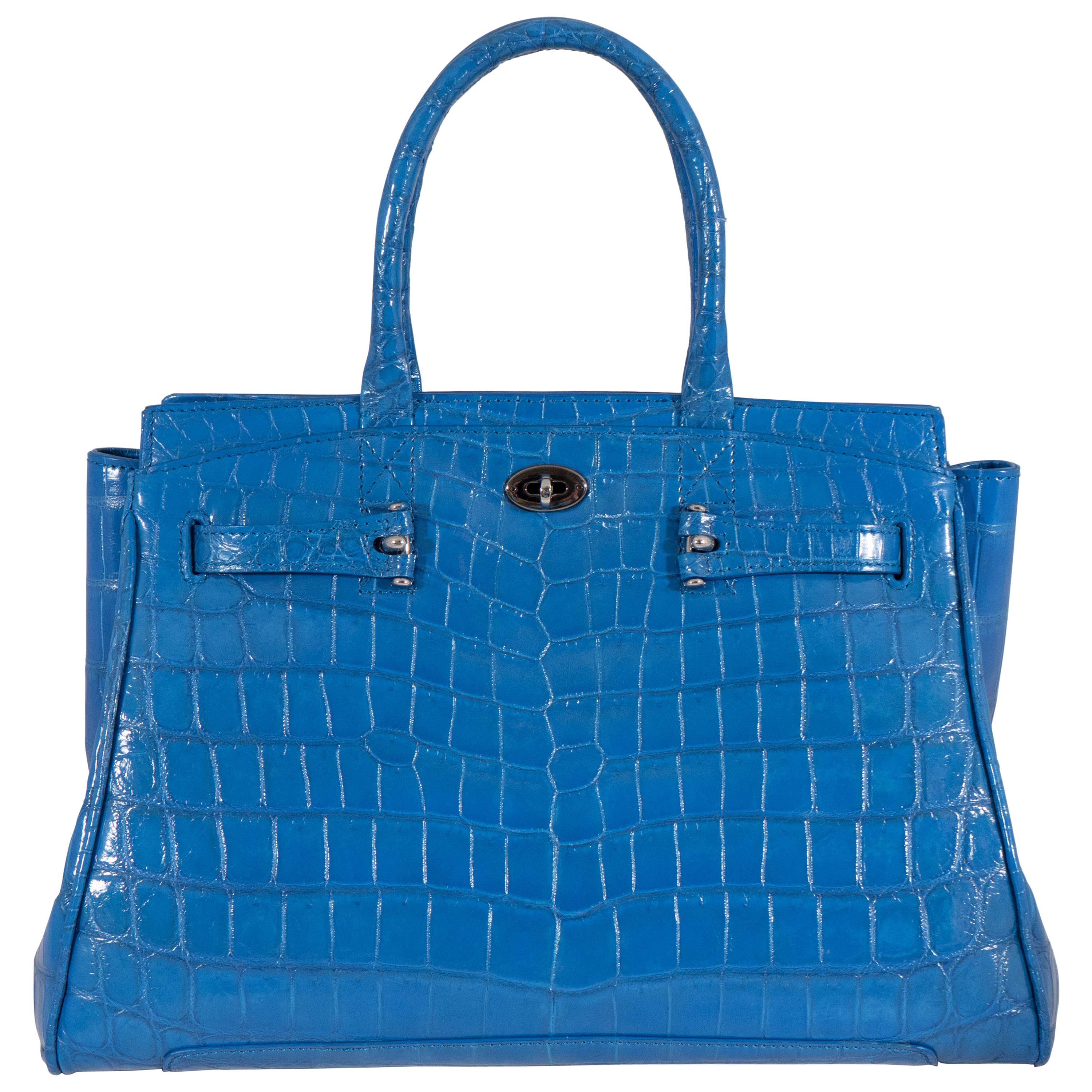 VBH Tosca Orion Crocodile Top Handle Tote For Sale