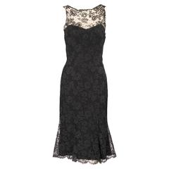 Estevez 1960's Black Lace Sheath 1