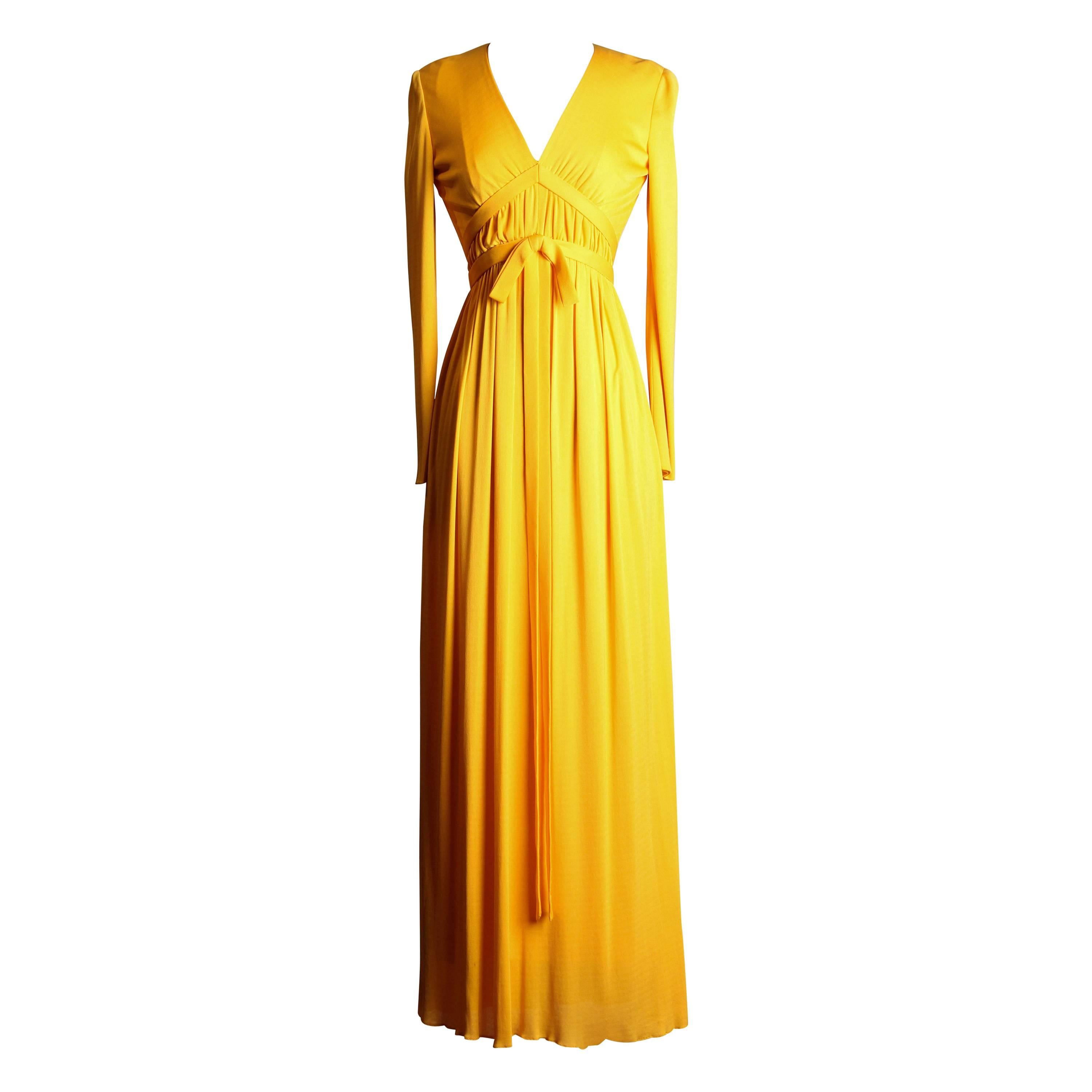 Vintage 1970's Elinor Simmons for Malcolm Starr Sequins Maxi Dress at ...