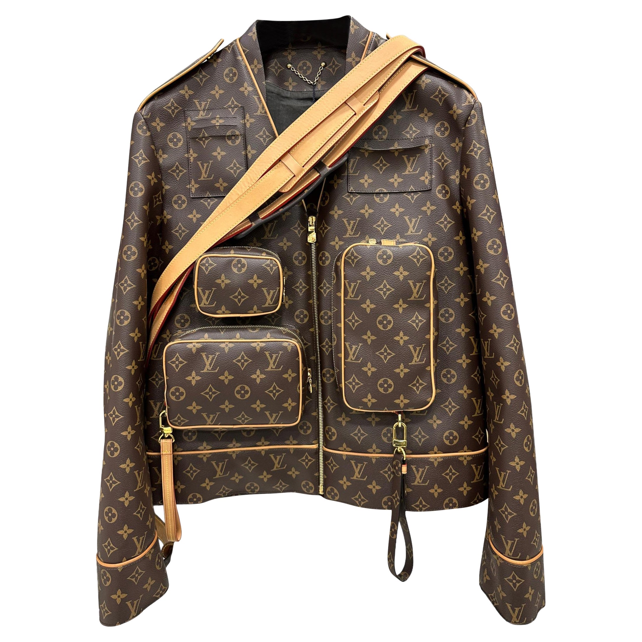 2019 Louis Vuitton Monogram Leather Men's Jacket Limited Edition For Sale