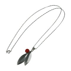 Jacob Bengel  Machine Age  Leaf Pendant Necklace