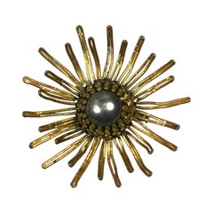 Roger Scemama Modernist Starburst Brooch