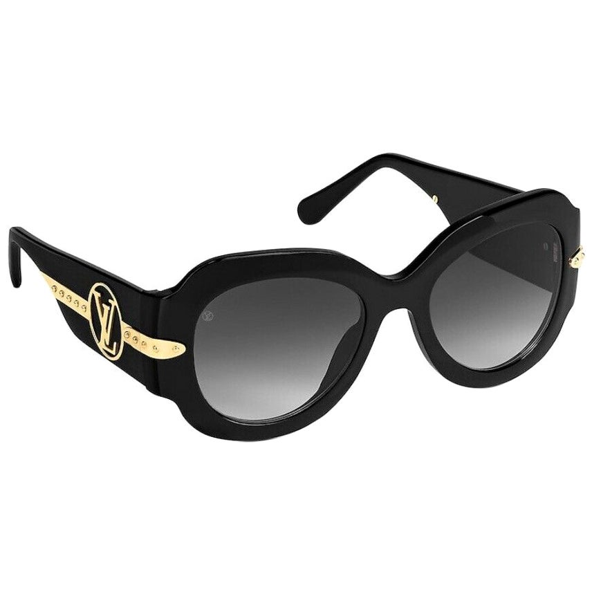Louis Vuitton Gold/Brown Gradient RG0188 Party Square Sunglasses For Sale at 1stDibs