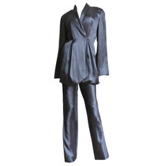 Yumi Eto Silk Adjustable Parachute Jacket and Pant Suit