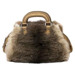 Chanel Brown Rabbit Fur & Calf Leather