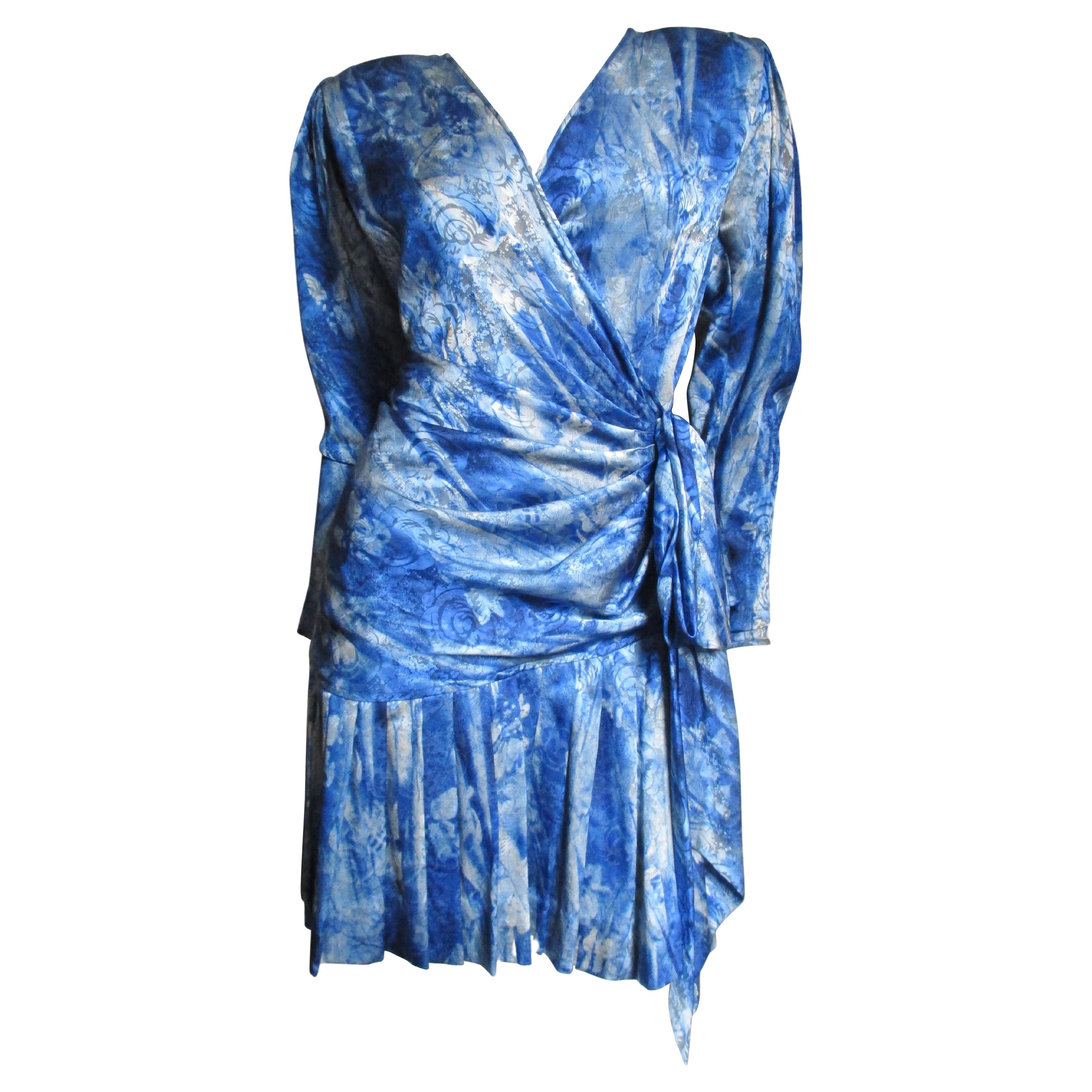 Emanuel Ungaro 1980s Wrap Silk Dress 