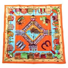 Hermes Scarf - 100% Cotton - Beaches of Normandy
