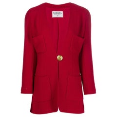 Chanel Red Wool Jacket