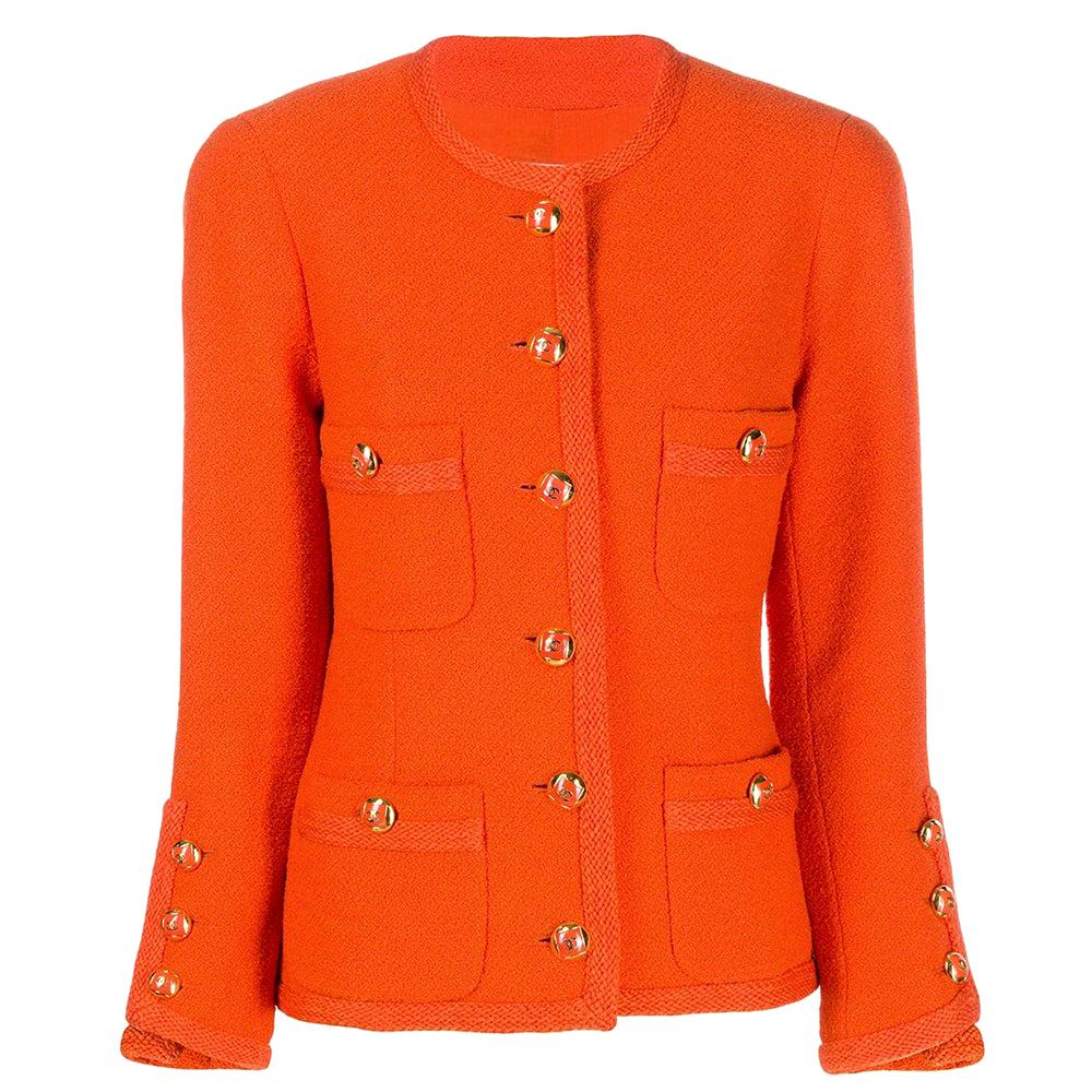 Chanel Orange Wool Jacket
