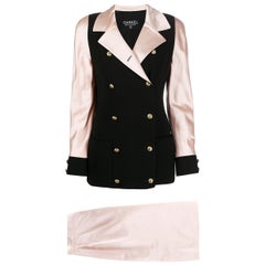 Chanel Black & Pink Skirt Suit