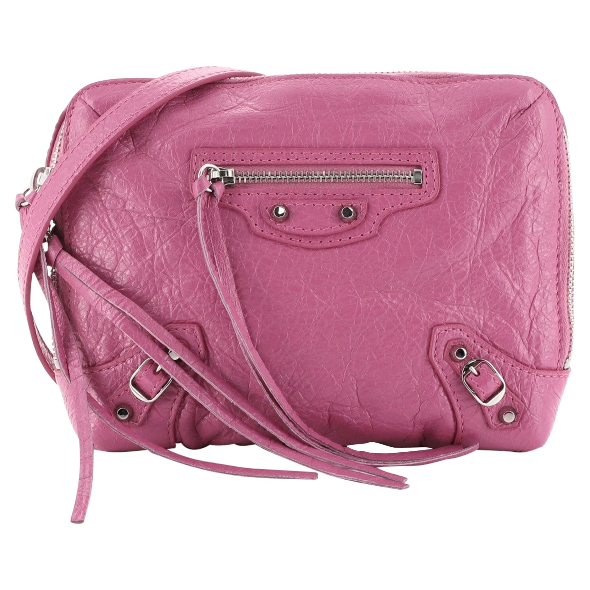 Balenciaga Ville Small Top Handle Bag in Pink calfskin 27cm For Sale at ...