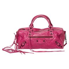 Balenciaga City Bag Pink Distressed Leather