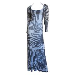 Alexander McQueen Abstract Print Backless Maxi 10