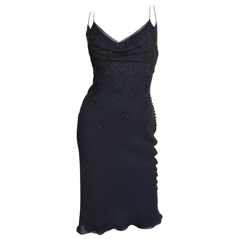 Christian Dior Beaded Slip Dress For Sale at 1stdibs