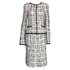 Timeless Chanel Signature Lesage Fantasy Tweed Skirt Suit with Sequins