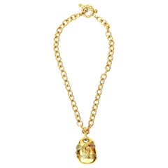 Chanel Chain Necklace With CC Pendant