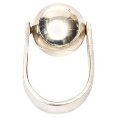 Used Angela Cummings Sterling Silver Sculptural Ball Ring