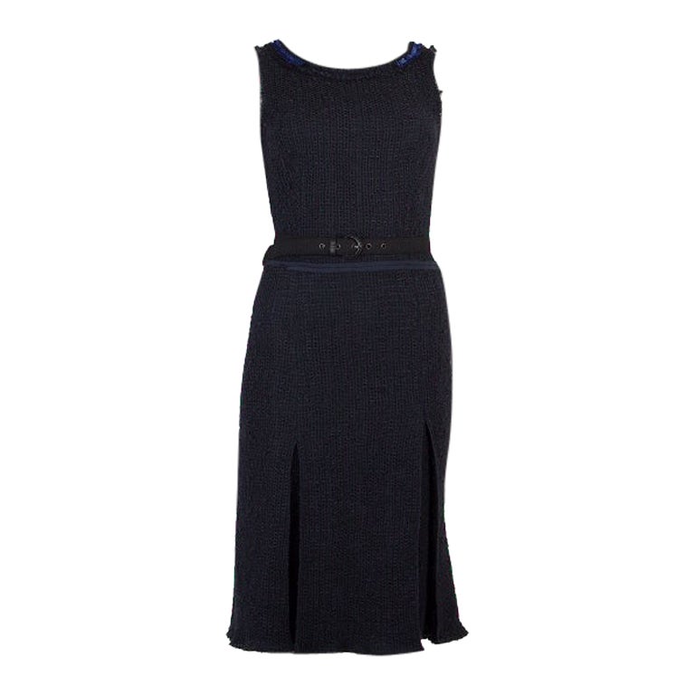 Prada silk black dress with ruffled skirt, c. 1990s For Sale at 1stDibs