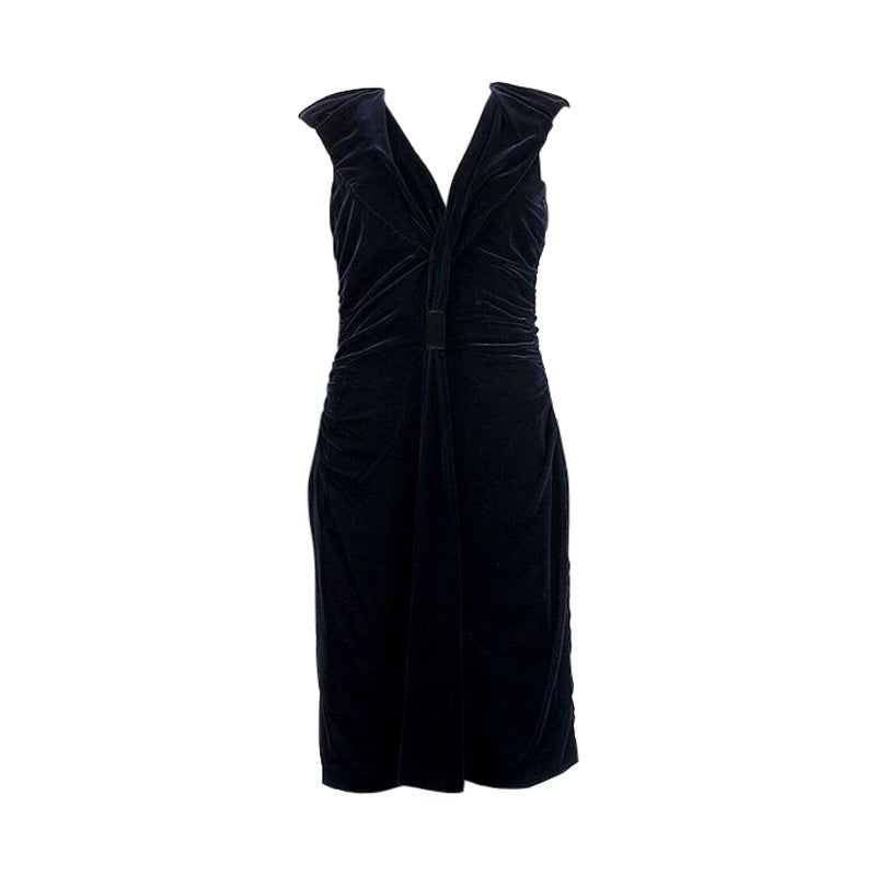 Prada Dress Gown Divine Cut Front and Rear Pleating 40 / 6 at 1stDibs