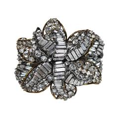 Iradj Moini Crystal and Cubic Zirconium Flower Cuff