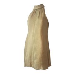 Vintage 1960s Lame Trapeze Mini Dress