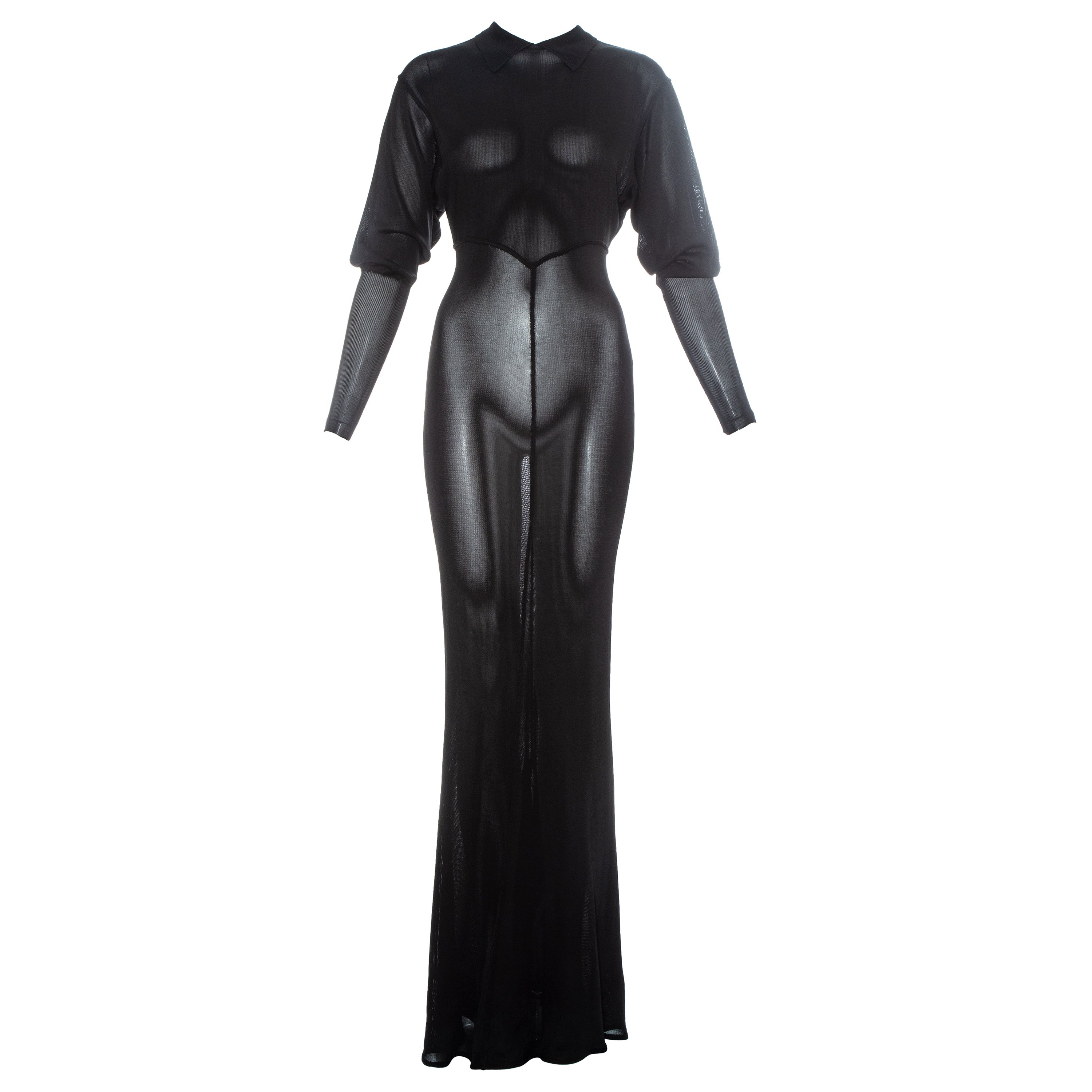 1980s Alaia Black & White Tank Dress main image 1