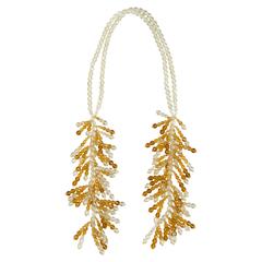Coppola e Toppo for Christian Dior half crystal waterfall necklace 1950s 12
