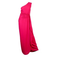 Retro 1970s Valentino for Bergdorfs Fucia Pink Gown