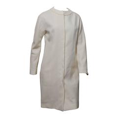 Jil Sander Cream Wool Coat 9