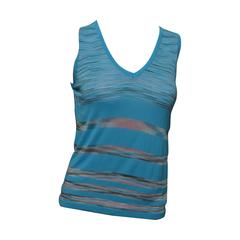 M Missoni Turquoise Sleeveless Top