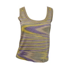 Canotta Missoni in tessuto metallizzato