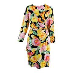 Fiandaca silk floral day dress 1990s 3
