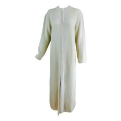 Pratesi "dolce vita" 100% cream cashmere knit robe or coat