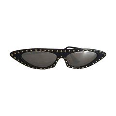 Patrick Kelly Amazing and Rare Vintage Cat Eye Sunglasses Lunettes avec Studs