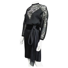 Un Christian Dior-Marc Bohan Little Black Dress numerato 15843 Primavera Estate 1982