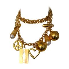Moschino Vintage Necklace/Belt with Charms 3