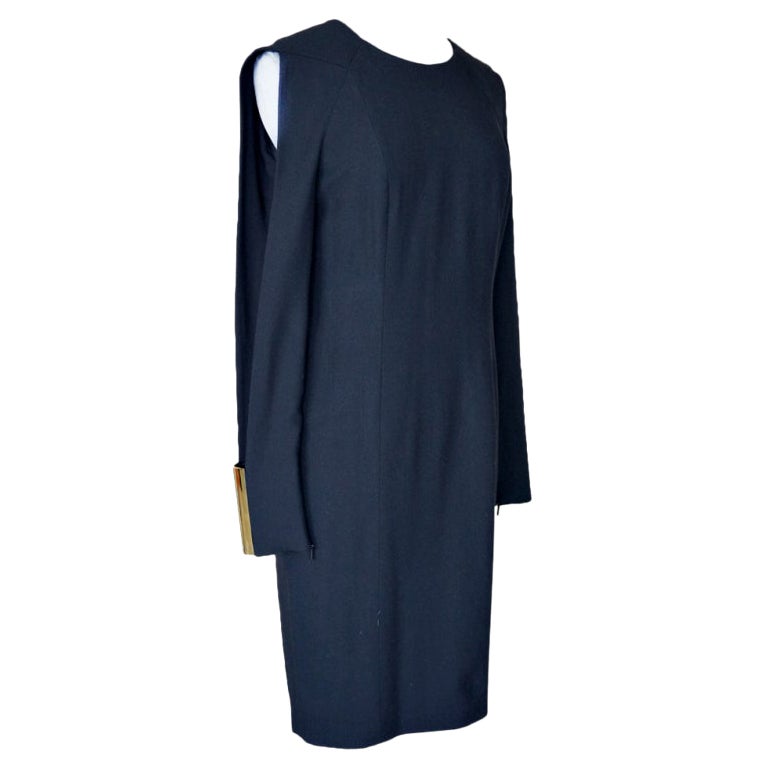 Gucci Dress Wide Gold Cuff Open Slit Sleeve Shoulder to Cuff 40 / 6