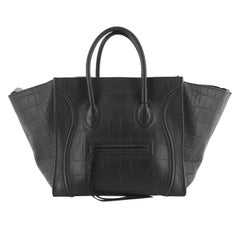 Celine Phantom Bag Crocodile Embossed Leather Medium