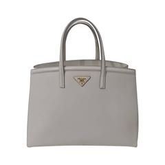 2000s Prada white leather bag