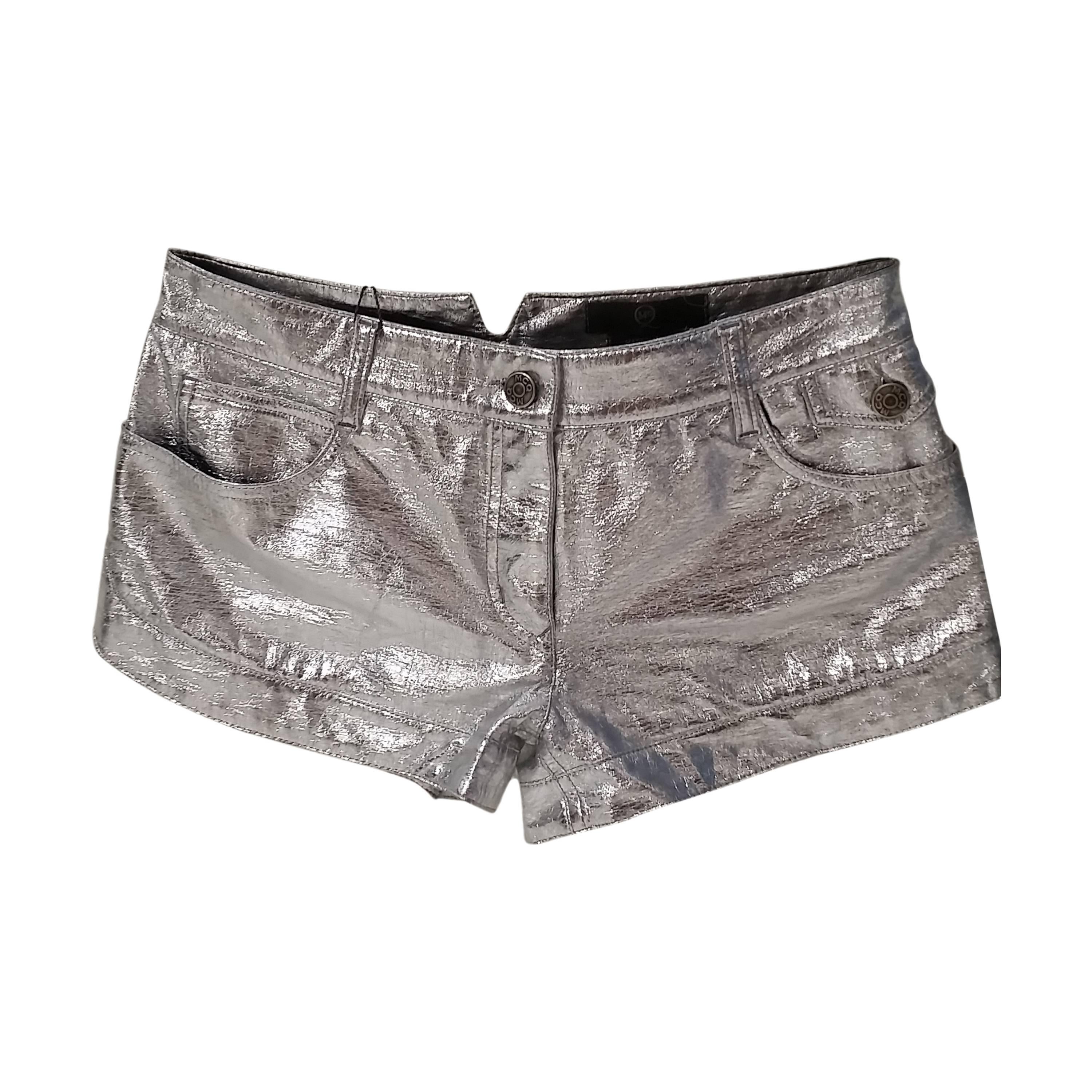 2000s Alexander McQueen MCQ Silver Shorts