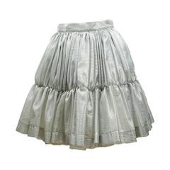 1990s Vivienne Westwood Anglomania silver grey skirt