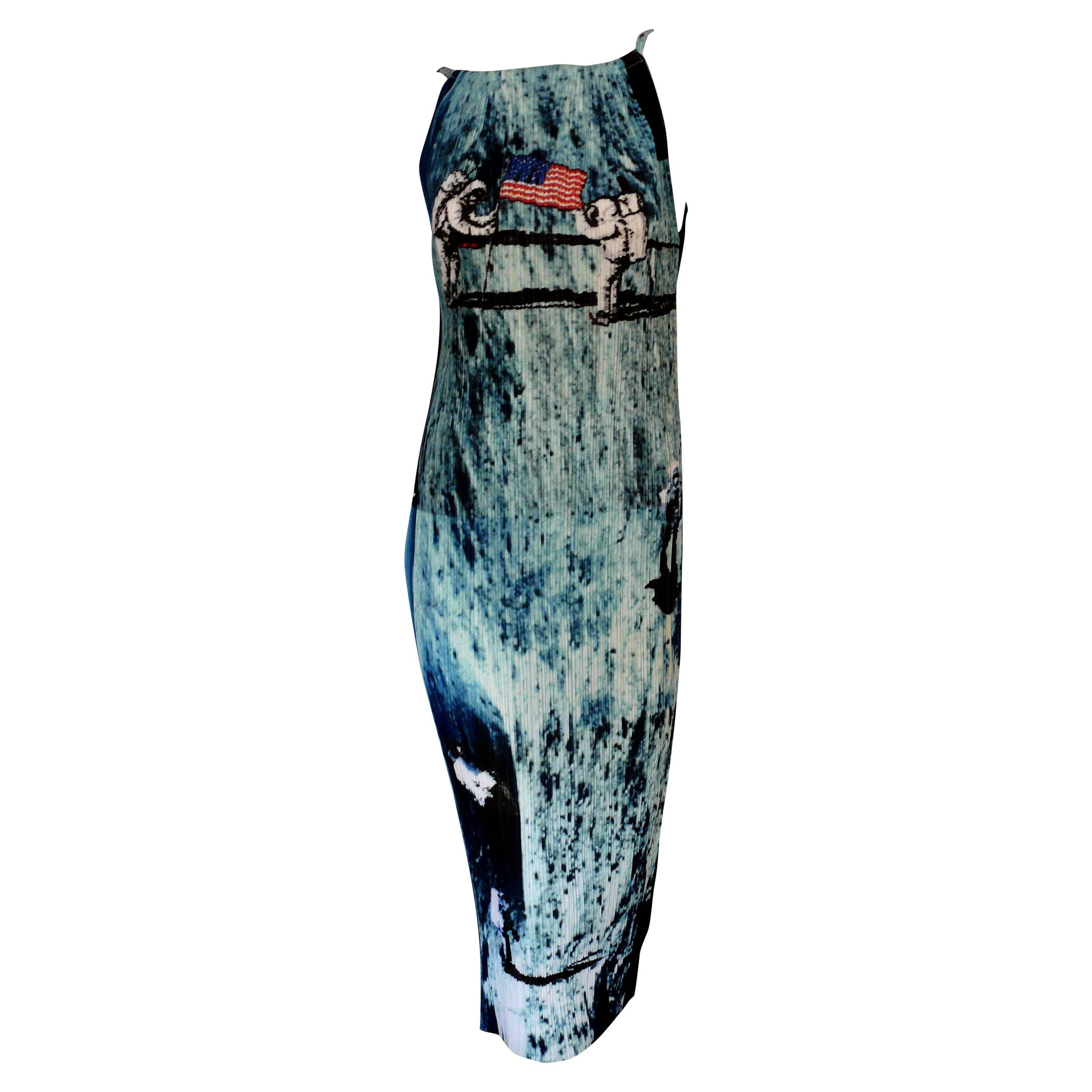 Issey Miake Pleats Please Apollo Moon Landing Long Dress