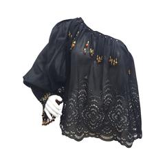 1990s Iconic Gucci black blouse by Tom Ford 10