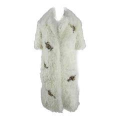 Erdem Jeweled Shearling Runway Coat