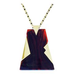 Trifari Lucite Pendant Necklace 1970s